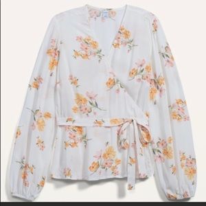 Old Navy Small Floral Wrap Top